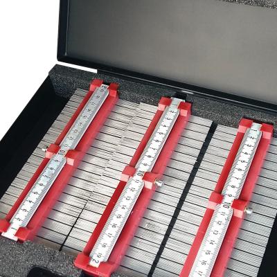 Profil kontur mätare i sats med 5 st. och linjal